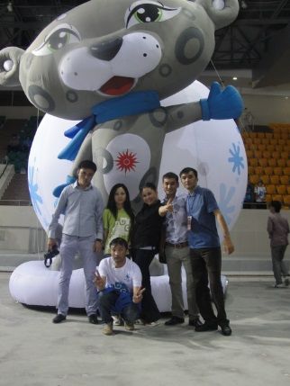 Надувной логотип азиады 2011